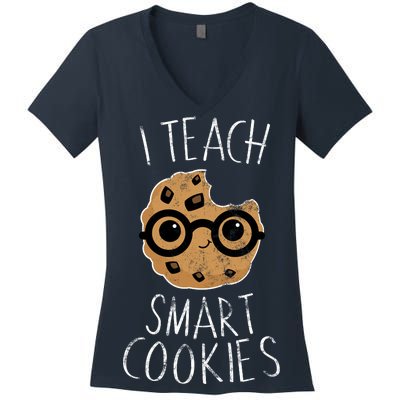 I Teach Smart Cookies Women's V-Neck T-Shirt