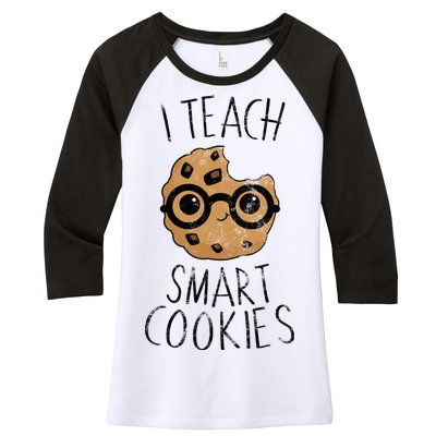 I Teach Smart Cookies Women's Tri-Blend 3/4-Sleeve Raglan Shirt