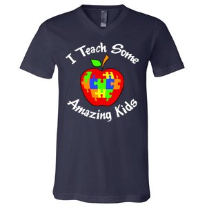 I Teach Some Amazing Kids V-Neck T-Shirt