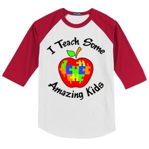 I Teach Some Amazing Kids Kids Colorblock Raglan Jersey