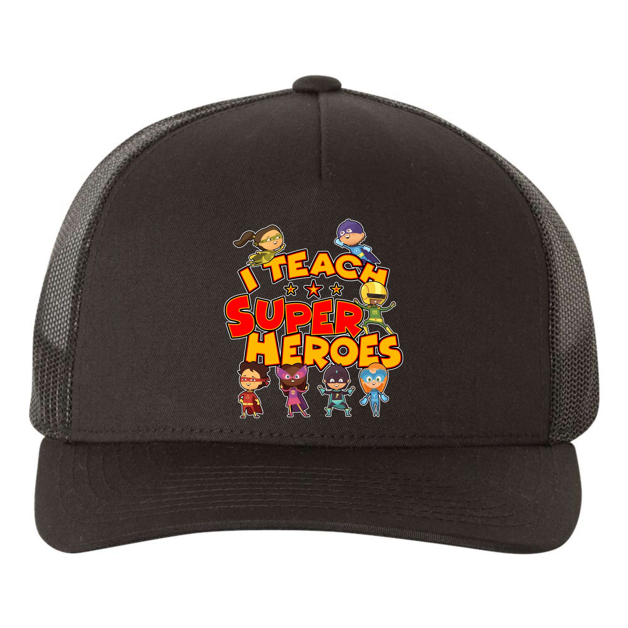 I Teach Superheroes Yupoong Adult 5-Panel Trucker Hat