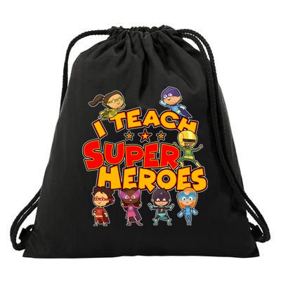 I Teach Superheroes Drawstring Bag