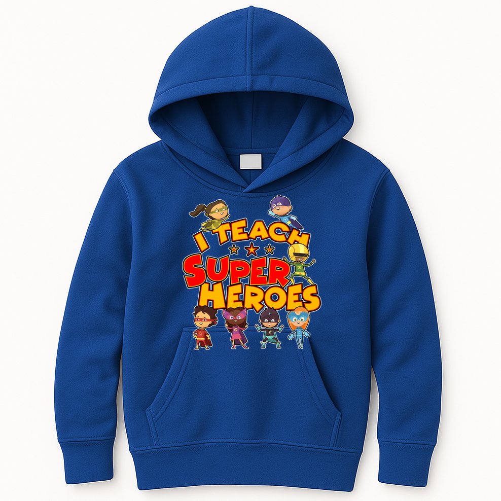 I Teach Superheroes Kids Hoodie
