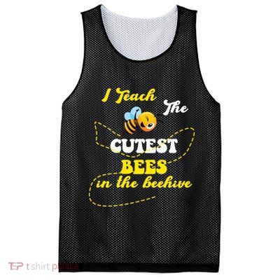 I Teach The Cutest Bees In The Hive Mesh Reversible Basketball Jersey Tank