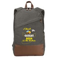 I Teach The Cutest Bees In The Hive Cotton Canvas Backpack
