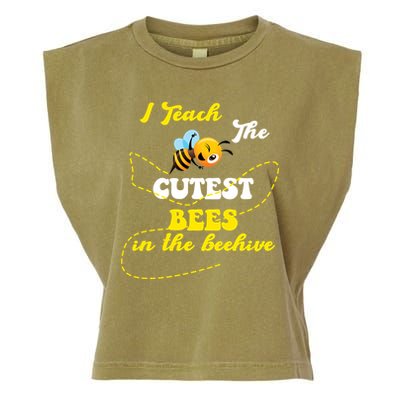 I Teach The Cutest Bees In The Hive Garment-Dyed Women's Muscle Tee