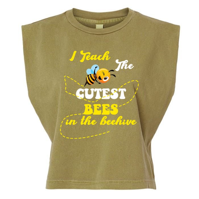I Teach The Cutest Bees In The Hive Garment-Dyed Women's Muscle Tee