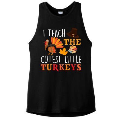 I Teach The Cutest Little Turkeys Ladies PosiCharge Tri-Blend Wicking Tank