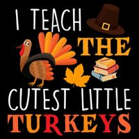 I Teach The Cutest Little Turkeys Drawstring Bag