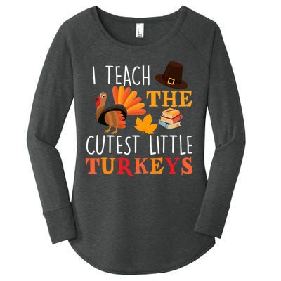 I Teach The Cutest Little Turkeys Women's Perfect Tri Tunic Long Sleeve Shirt