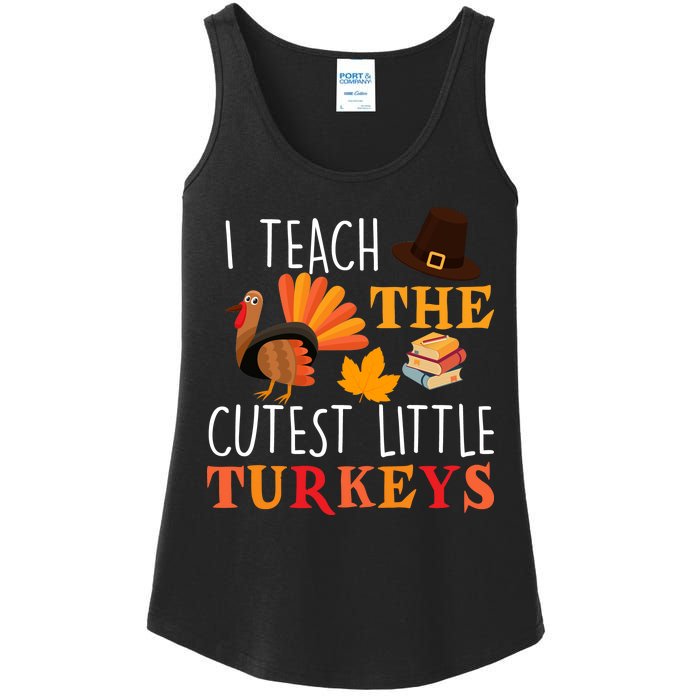 I Teach The Cutest Little Turkeys Ladies Essential Tank