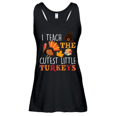 I Teach The Cutest Little Turkeys Ladies Essential Flowy Tank