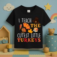 I Teach The Cutest Little Turkeys Toddler T-Shirt