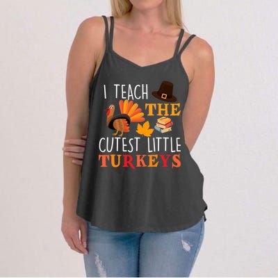 I Teach The Cutest Little Turkeys Women's Strappy Tank