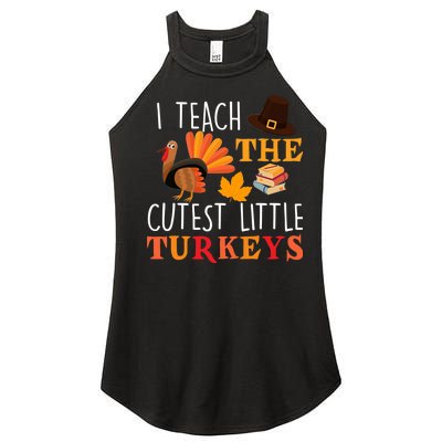 I Teach The Cutest Little Turkeys Women's Perfect Tri Rocker Tank