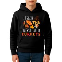 I Teach The Cutest Little Turkeys Kids Hoodie