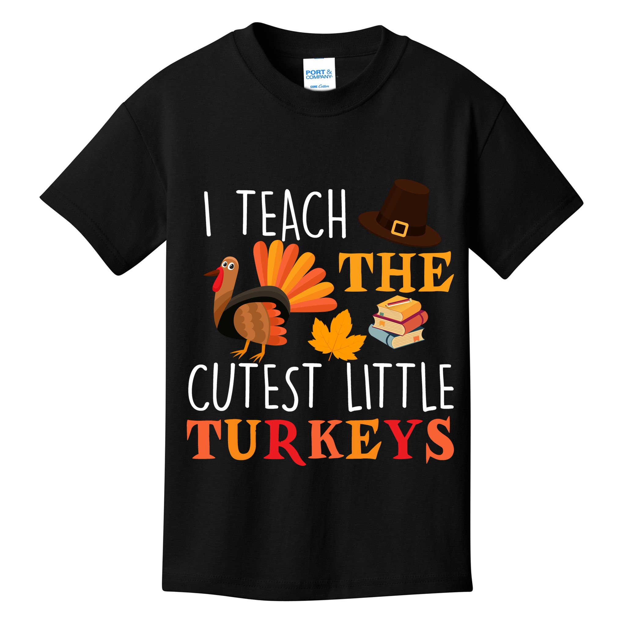 I Teach The Cutest Little Turkeys Kids T-Shirt
