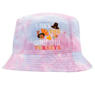 I Teach The Cutest Little Turkeys Tie-Dyed Bucket Hat