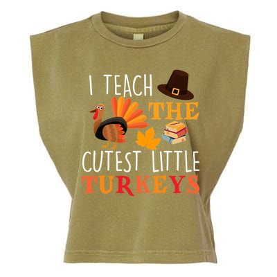 I Teach The Cutest Little Turkeys Garment-Dyed Women's Muscle Tee