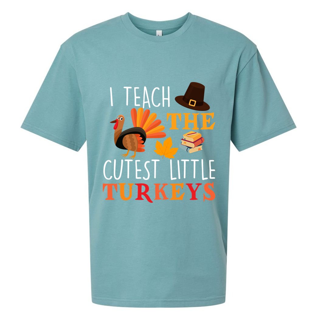 I Teach The Cutest Little Turkeys Sueded Cloud Jersey T-Shirt