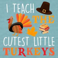 I Teach The Cutest Little Turkeys Sueded Cloud Jersey T-Shirt