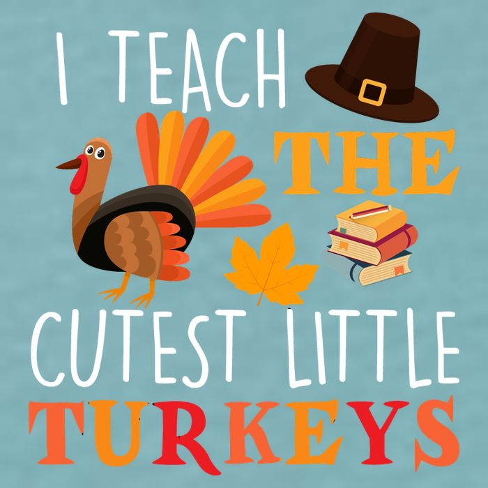 I Teach The Cutest Little Turkeys Sueded Cloud Jersey T-Shirt