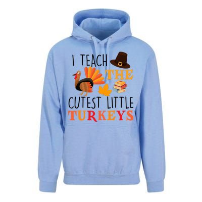 I Teach The Cutest Little Turkeys Unisex Surf Hoodie