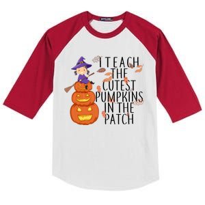 I Teach The Cutest Pumpkins in the Patch Kids Colorblock Raglan Jersey