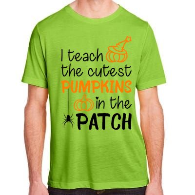 I Teach The Cutest Pumpkins in the Patch Halloween Teacher Adult ChromaSoft Performance T-Shirt