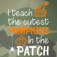 I Teach The Cutest Pumpkins in the Patch Halloween Teacher Legacy Tie Dye Trucker Hat