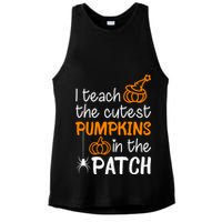 I Teach The Cutest Pumpkins in the Patch Halloween Teacher Ladies PosiCharge Tri-Blend Wicking Tank
