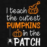 I Teach The Cutest Pumpkins in the Patch Halloween Teacher Ladies PosiCharge Tri-Blend Wicking Tank