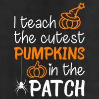 I Teach The Cutest Pumpkins in the Patch Halloween Teacher Garment-Dyed Fleece Hoodie