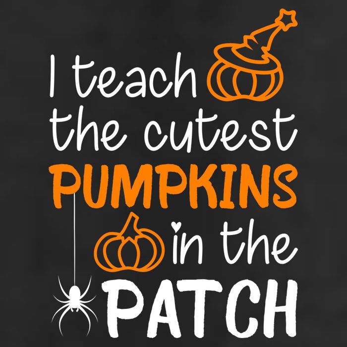 I Teach The Cutest Pumpkins in the Patch Halloween Teacher Garment-Dyed Fleece Hoodie