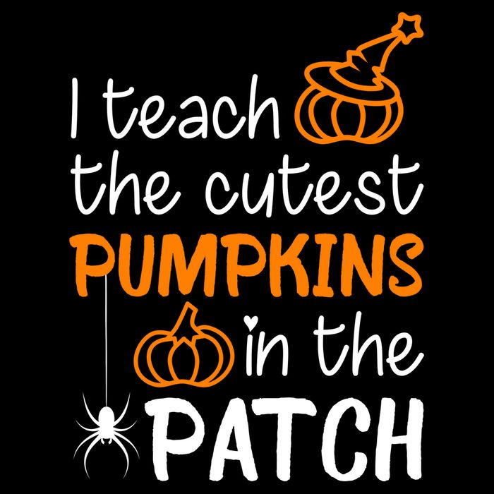 I Teach The Cutest Pumpkins in the Patch Halloween Teacher 7-Panel Snapback Hat