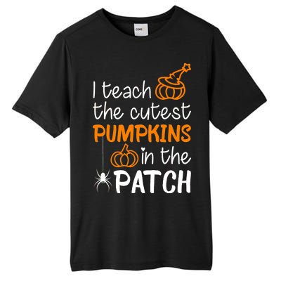 I Teach The Cutest Pumpkins in the Patch Halloween Teacher Tall Fusion ChromaSoft Performance T-Shirt