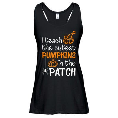 I Teach The Cutest Pumpkins in the Patch Halloween Teacher Ladies Essential Flowy Tank