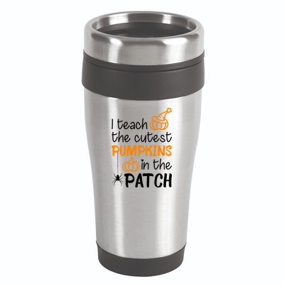 I Teach The Cutest Pumpkins in the Patch Halloween Teacher 16oz Travel Tumbler