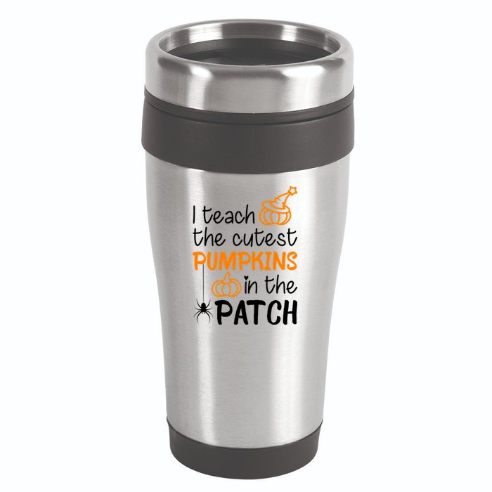 I Teach The Cutest Pumpkins in the Patch Halloween Teacher 16oz Travel Tumbler