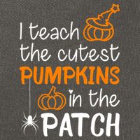 I Teach The Cutest Pumpkins in the Patch Halloween Teacher Cotton Canvas Backpack