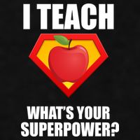 I Teach What Your Superpower? Ladies PosiCharge Tri-Blend Wicking Tank
