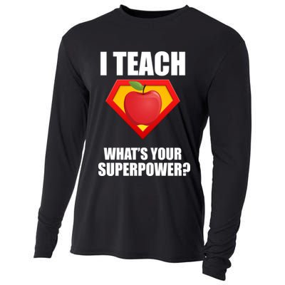 I Teach What Your Superpower? Cooling Performance Long Sleeve Crew