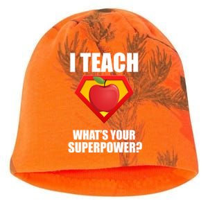 I Teach What Your Superpower? Kati - Camo Knit Beanie