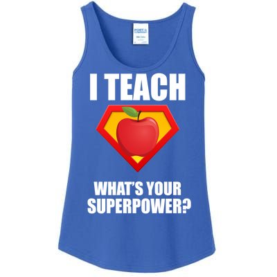 I Teach What Your Superpower? Ladies Essential Tank