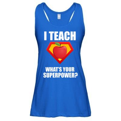 I Teach What Your Superpower? Ladies Essential Flowy Tank