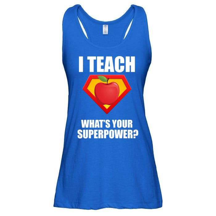 I Teach What Your Superpower? Ladies Essential Flowy Tank