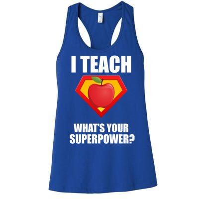 I Teach What Your Superpower? Women's Racerback Tank