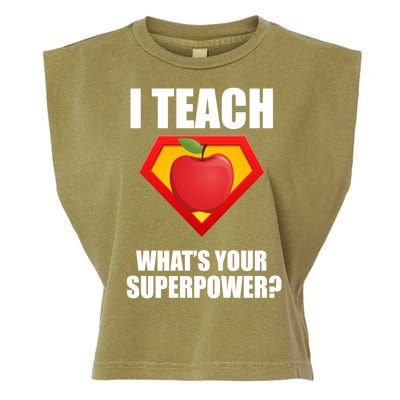 I Teach What Your Superpower? Garment-Dyed Women's Muscle Tee