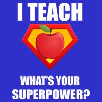I Teach What Your Superpower? Funny Teacher Pom Pom 12in Knit Beanie