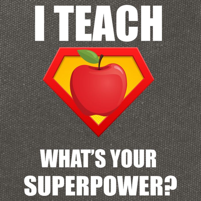 I Teach What Your Superpower? Funny Teacher Cotton Canvas Backpack